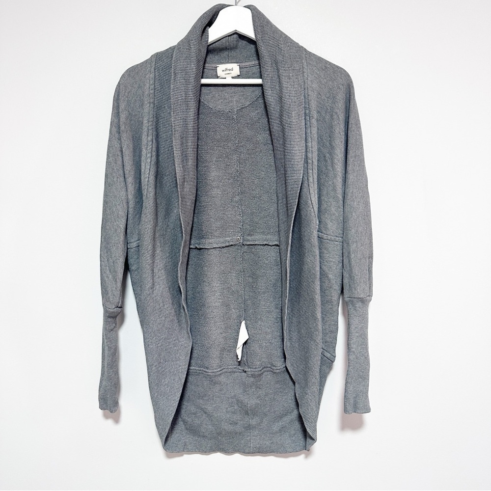 Wilfred Charcoal Open-Front Cardigan